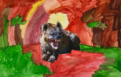 Hyena Habitat
Collage and Watercolor
Grade 1