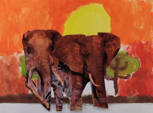 Elephant Habitat
Collage and Watercolor
Grade 1